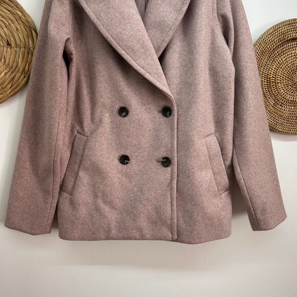 NEW Old Navy Collared Button Pink Soft Peacoat Winter Coat Medium TALL MT - Picture 5 of 8